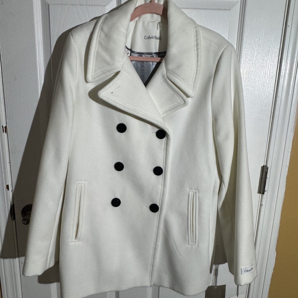 Calvin Klein Women's White Peacoat
